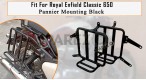 Fit For Royal Enfield Classic 650 Pannier Mounting Rails Black - SPAREZO
